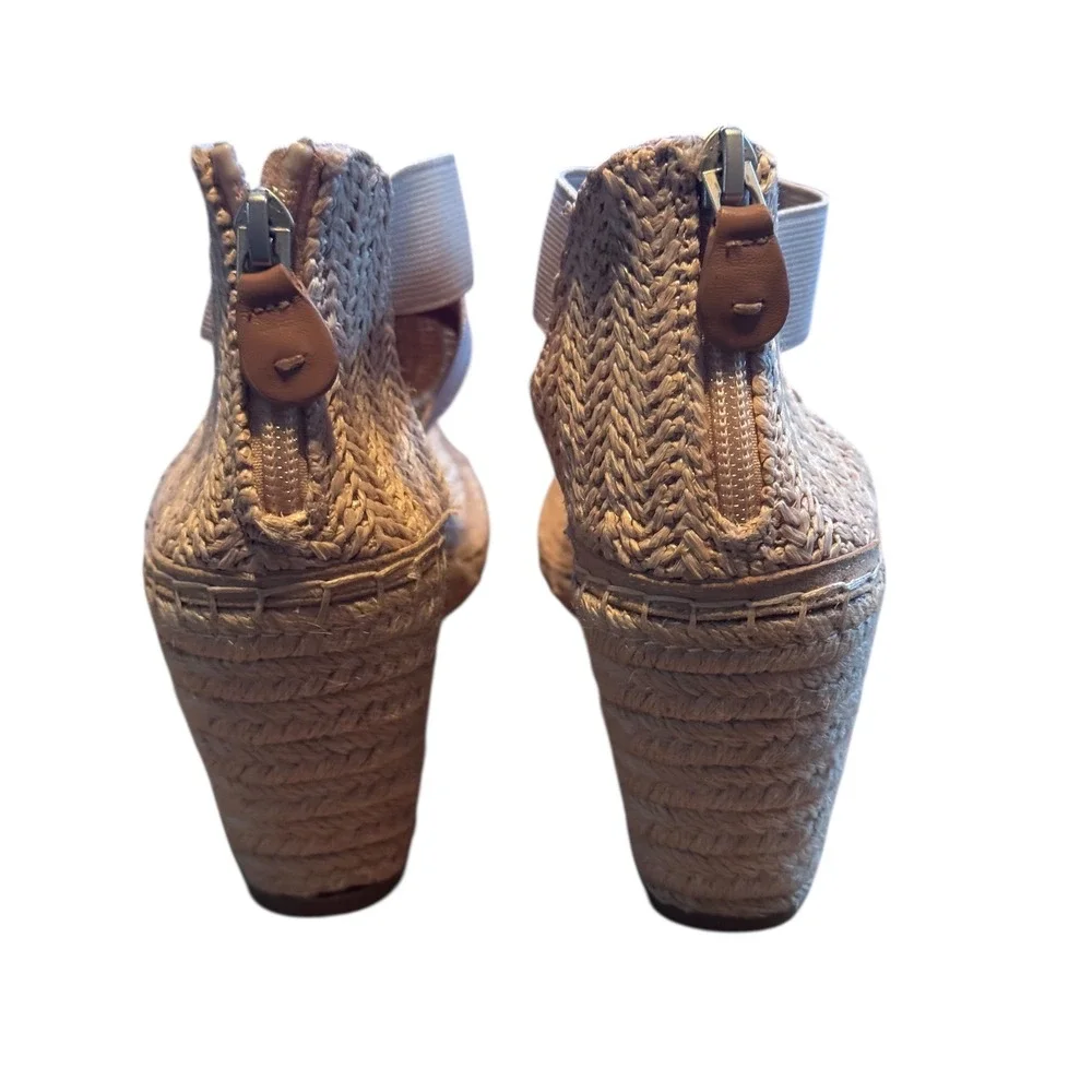 Gentle Souls by Kenneth Cole Women's peep toe Woven Espadrille Wedge Sandals  9M